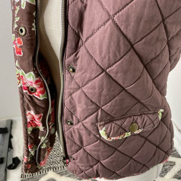 Matilda Jane Sydney Reversible Vest Corduroy Trim Women Size xSmall Floral Print - Picture 3 of 6